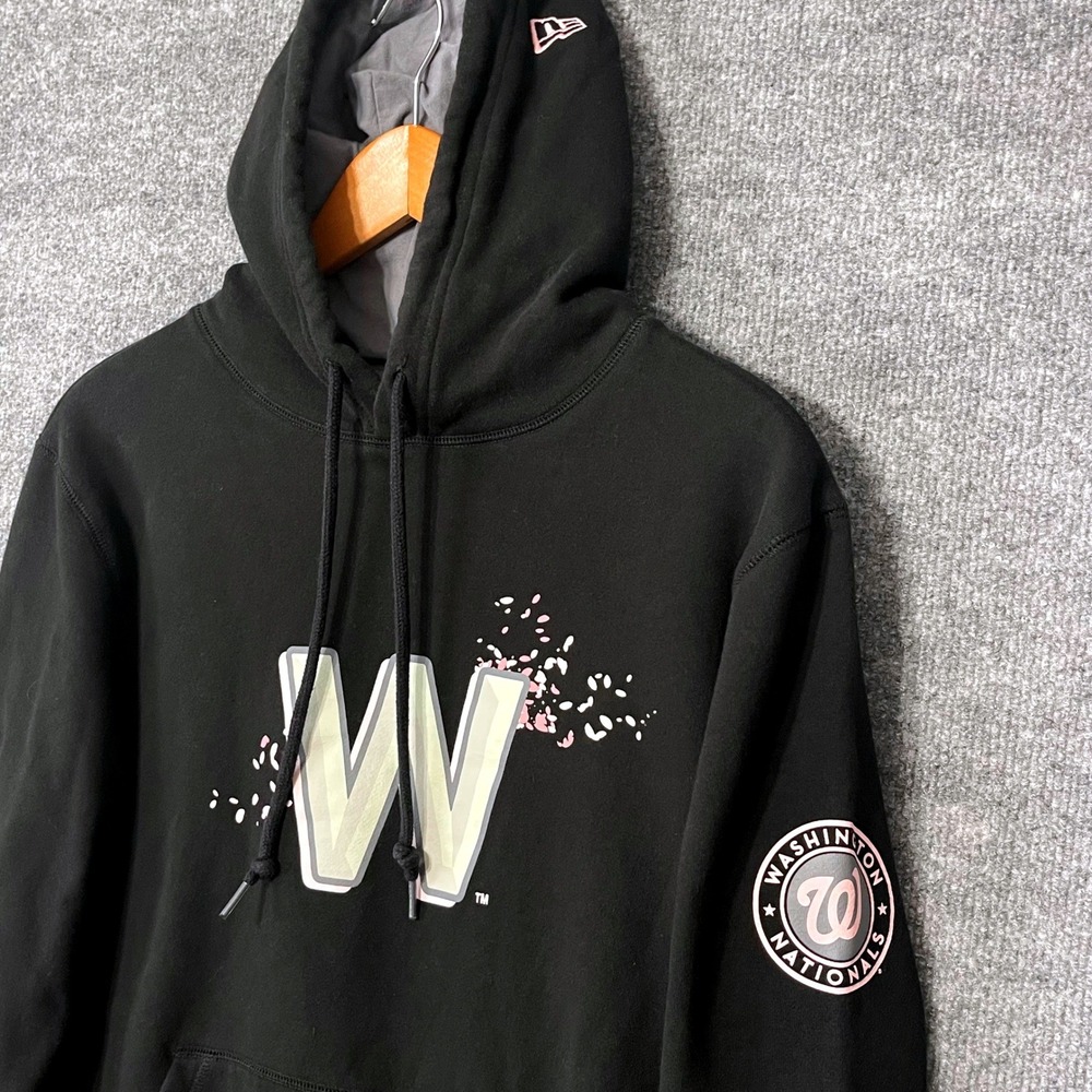 Washington Nationals Black Cherry Blossom Hoodie MLB Womens Medium New Era
